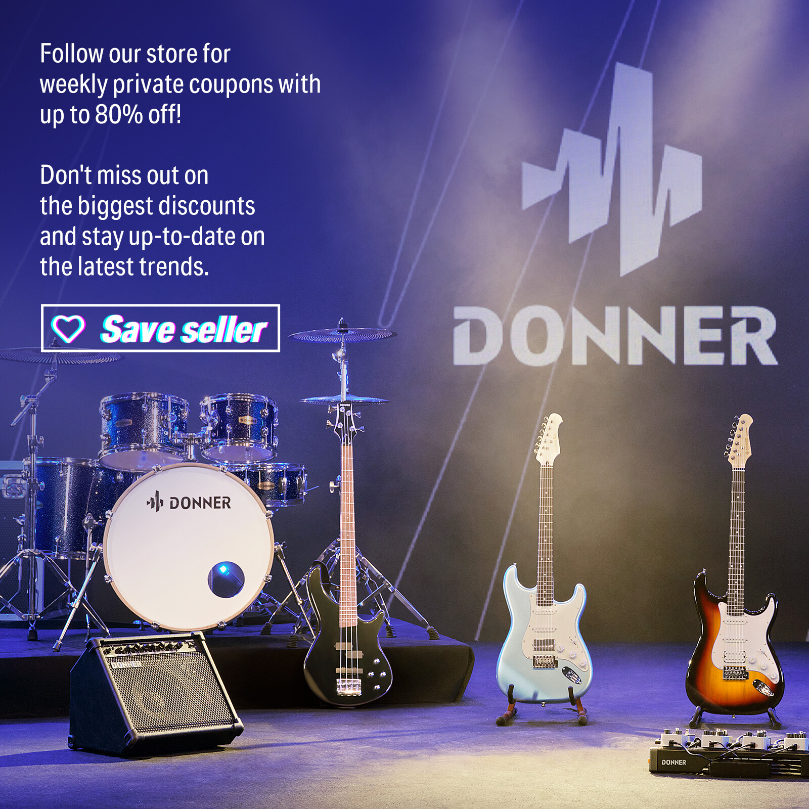 Donner Arena 2000 Multi Effects Pedal 278 Effects 100 IRs Looper Drum Machine