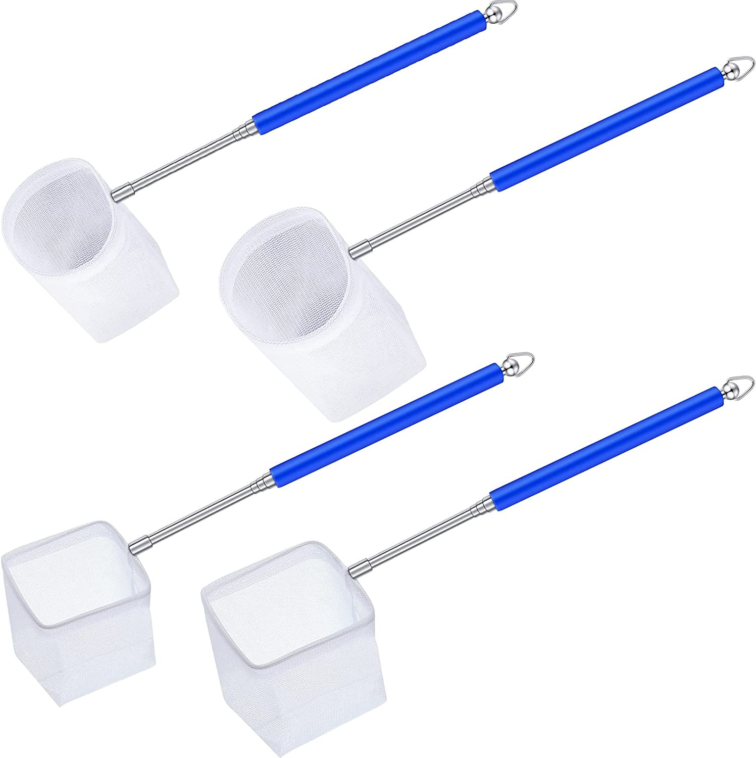 4 Pieces Fish Tank Shrimp Net Extendable Handle Shrimp Net Aquarium Fish Net