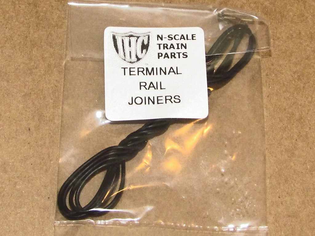 TERMINAL RAIL JOINERS (FOR TRACK POWER WIRE CONNECTION) FOR N-SCALE TRACK BY IHC