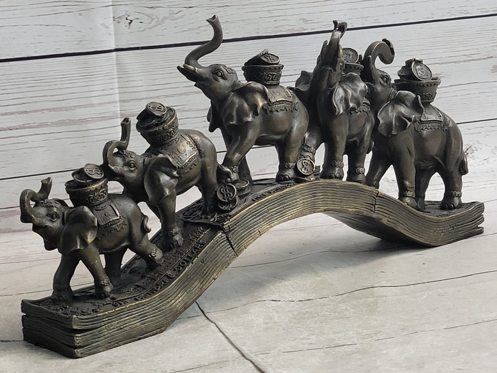 Art Deco Pack of Sign of Prosperity and Luck Bronze Sculpture Deal NR