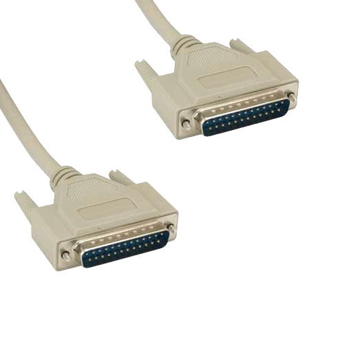 3-50ft DB25 25 Pin Serial Printer Cable Cord 28 AWG Male M/M RS232 Port PC Modem