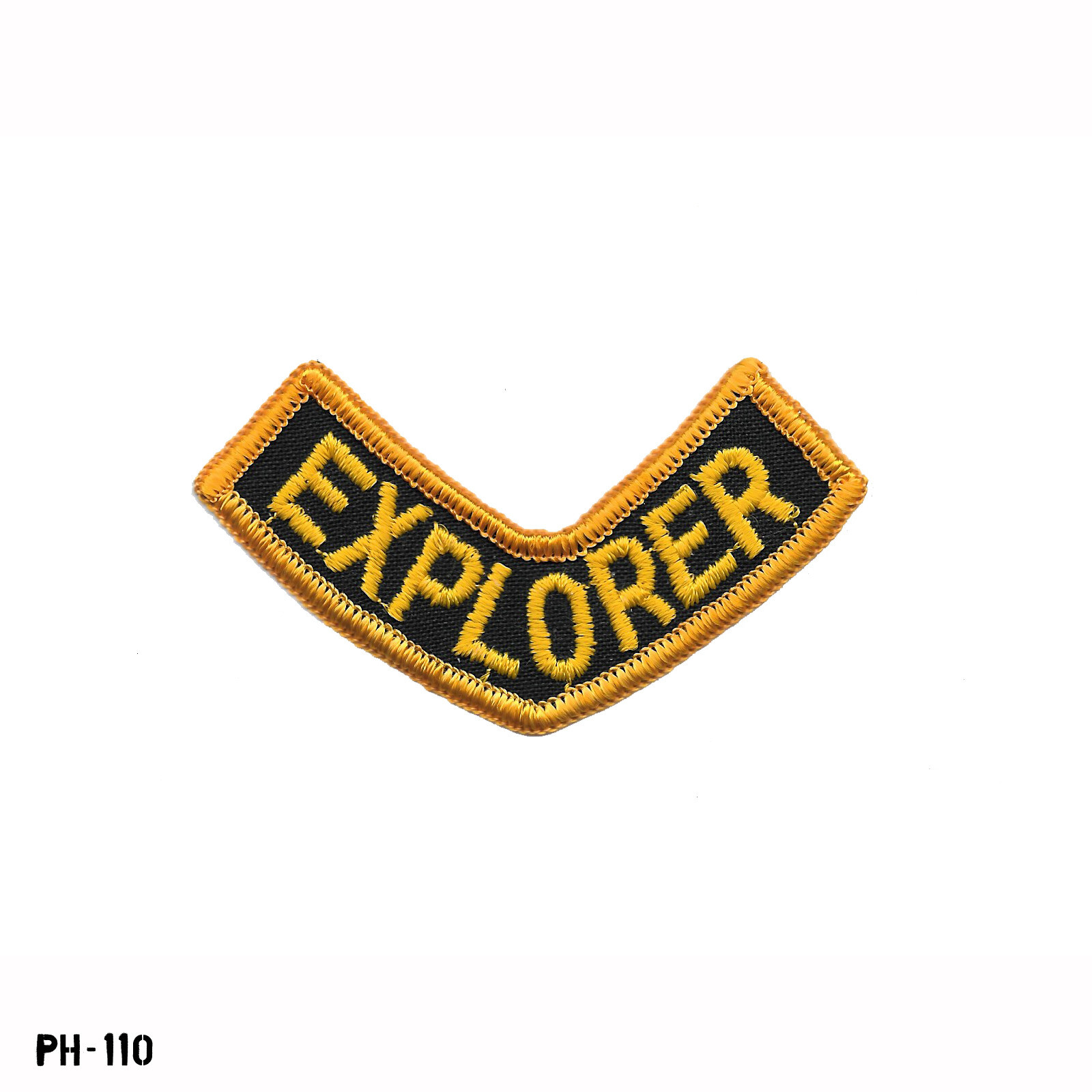 "EXPLORER" Patch ~ Black & Golden Yellow ~ NEW Gemsco USA