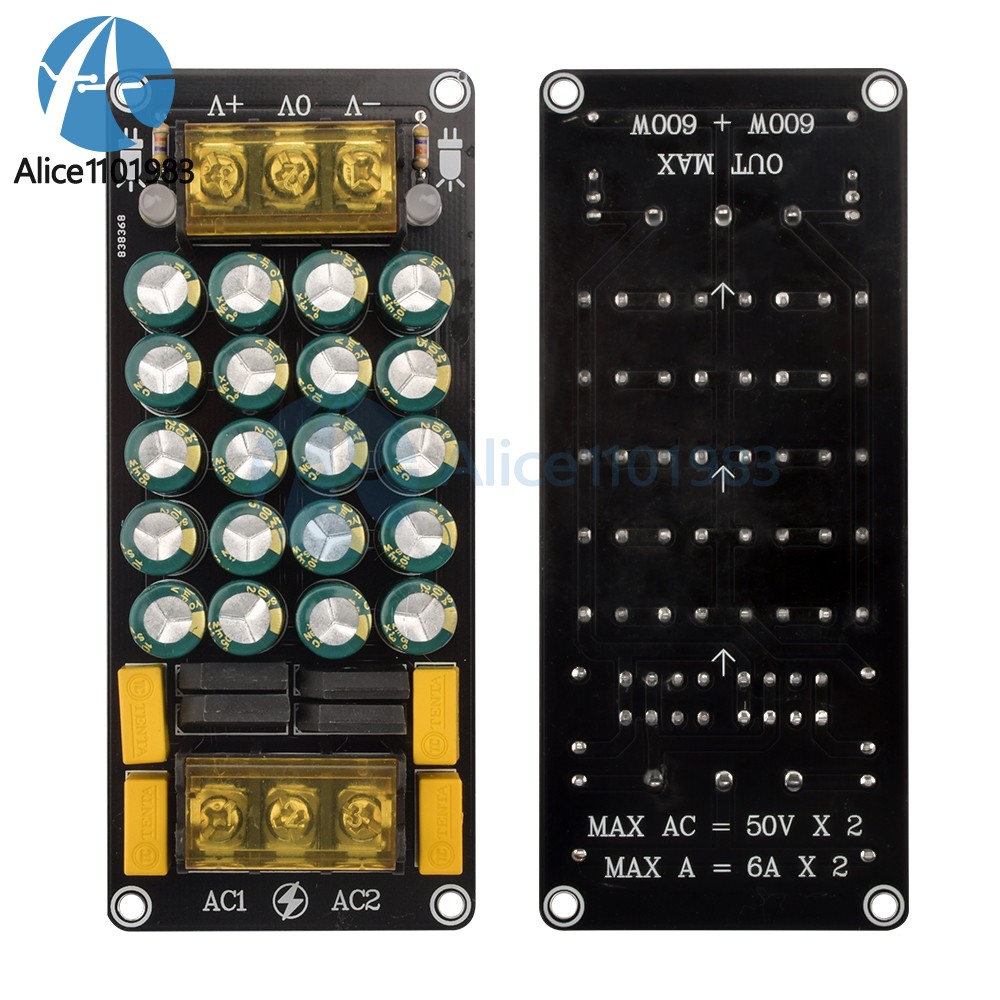 1200W 10A Full Bridge Dual Power Supply Rectifier Filter Power Amplifier Board