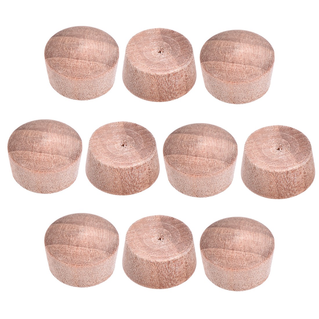 Wood Button Top Plugs 9/16" Wood Hardwood Furniture Plugs 9/25" Height 50Pcs