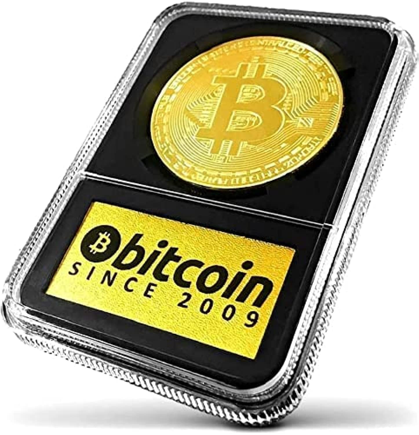Bitcoin Coin in Collector's Edition Case: 40Mm / 3.3 Inches, Clear Case
