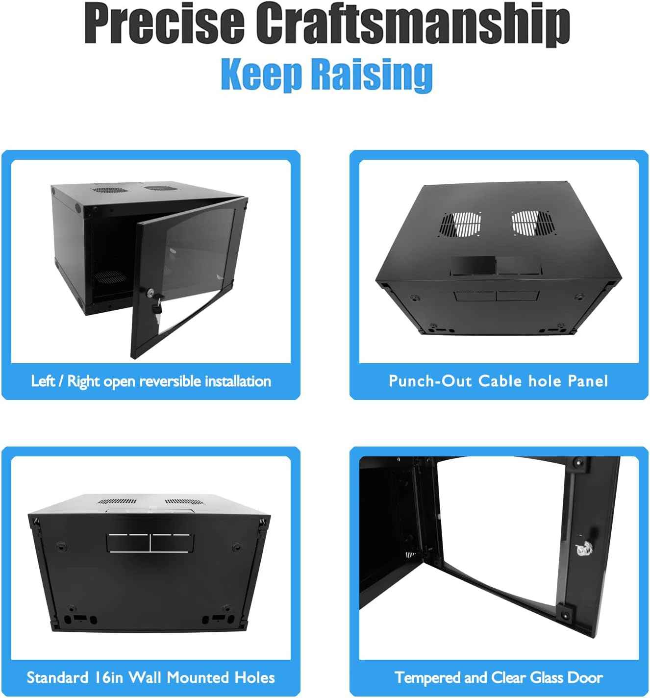 Wall Mount Server Cabinet for Networking Data Home Video Wifi Internet System wi