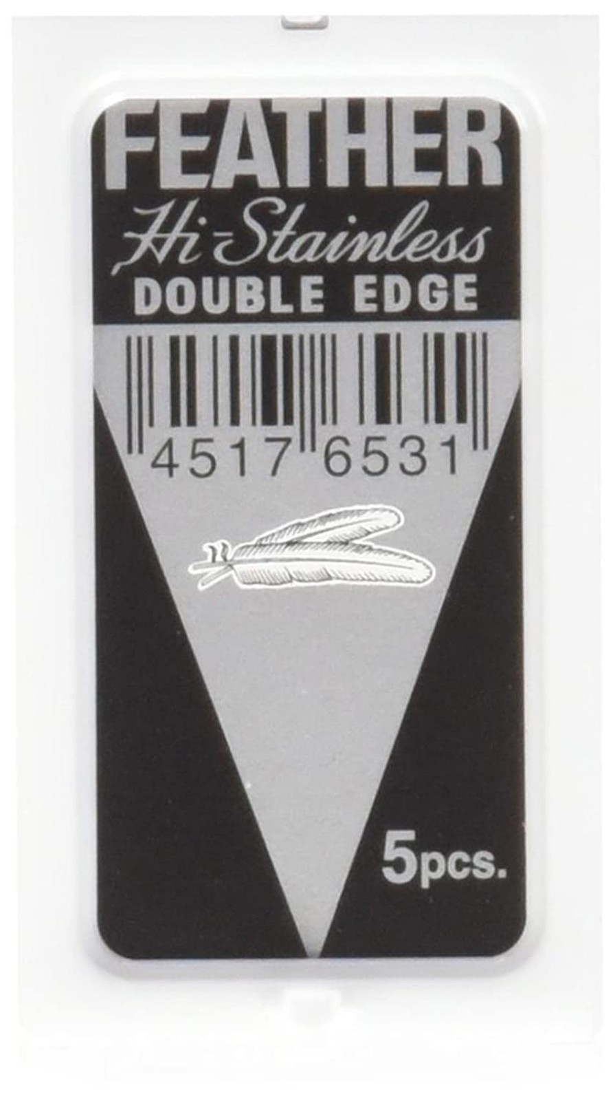 Jatai Feather Stainless Steel Double-Edge Blades - 5 ct 5 Count (Pack of 1)
