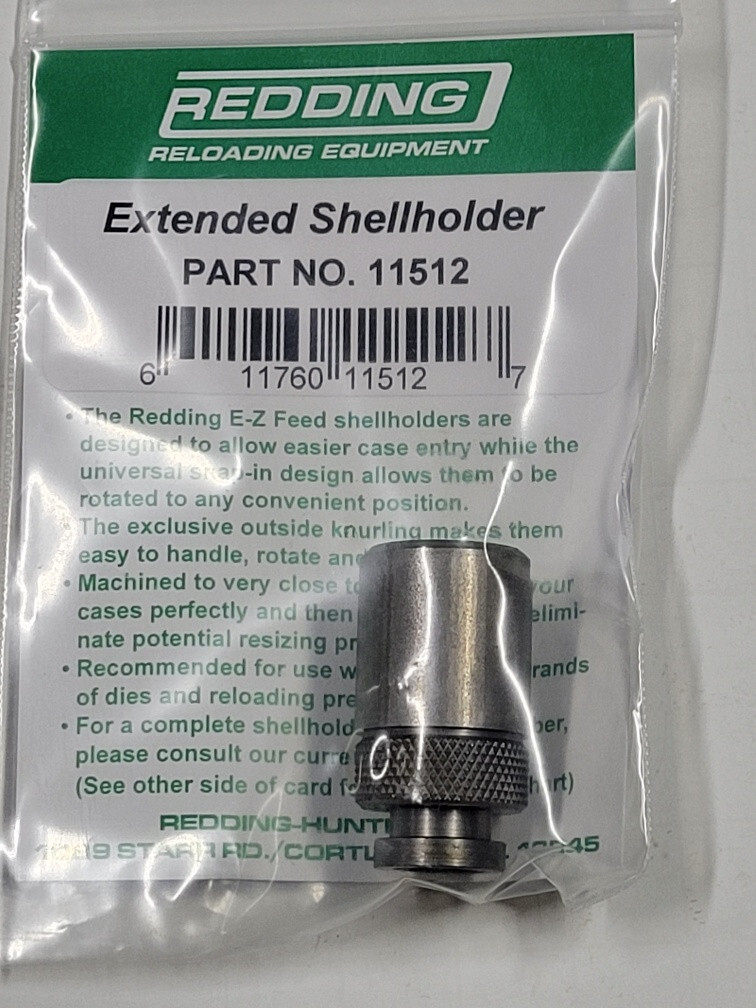 11512 REDDING #12 EXTENDED SHELLHOLDER (38 SPECIAL 357 MAG+)  NEW - FREE SHIP