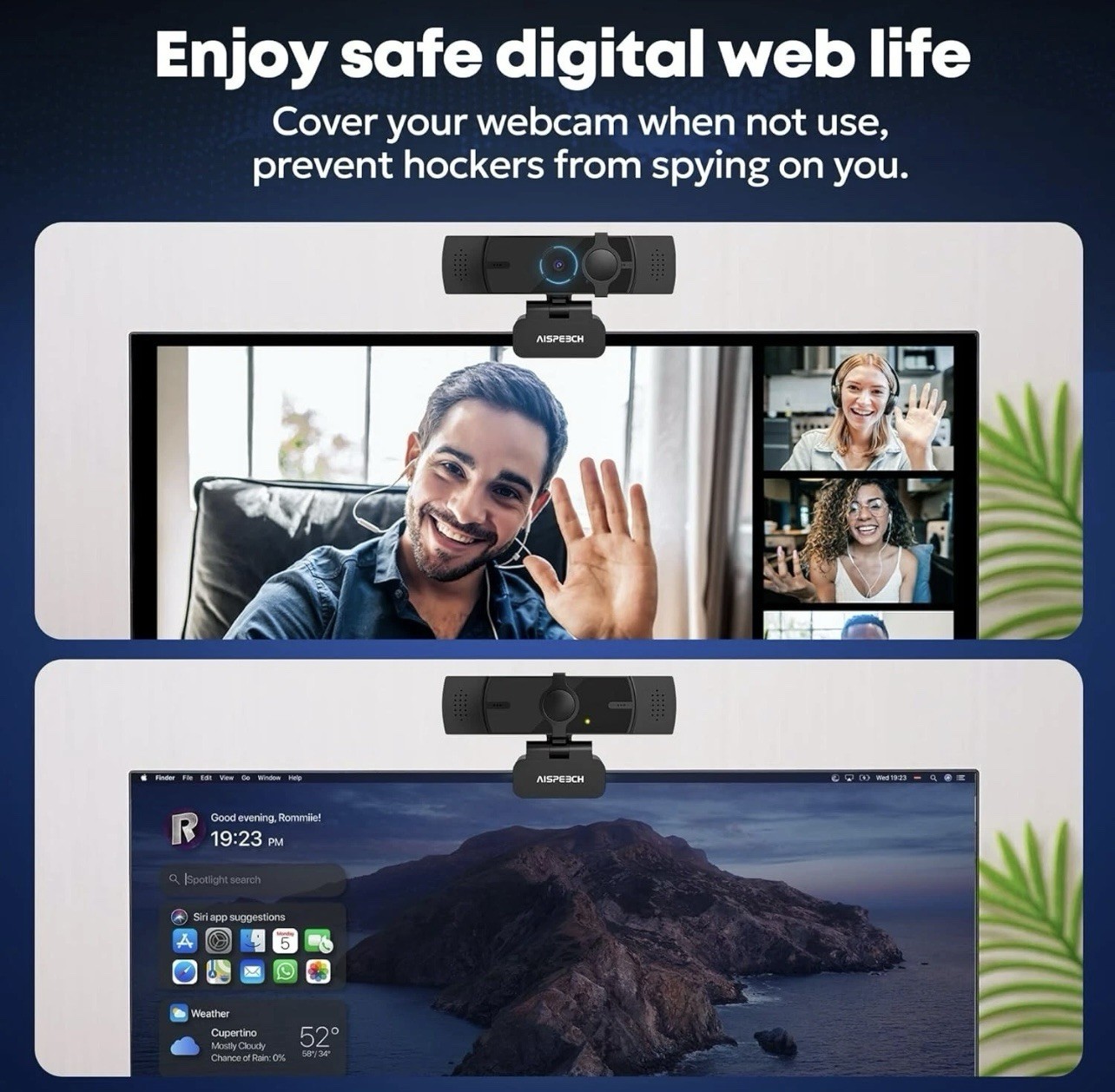 AISPEECH 4K Ultra HD Webcam, UVC20