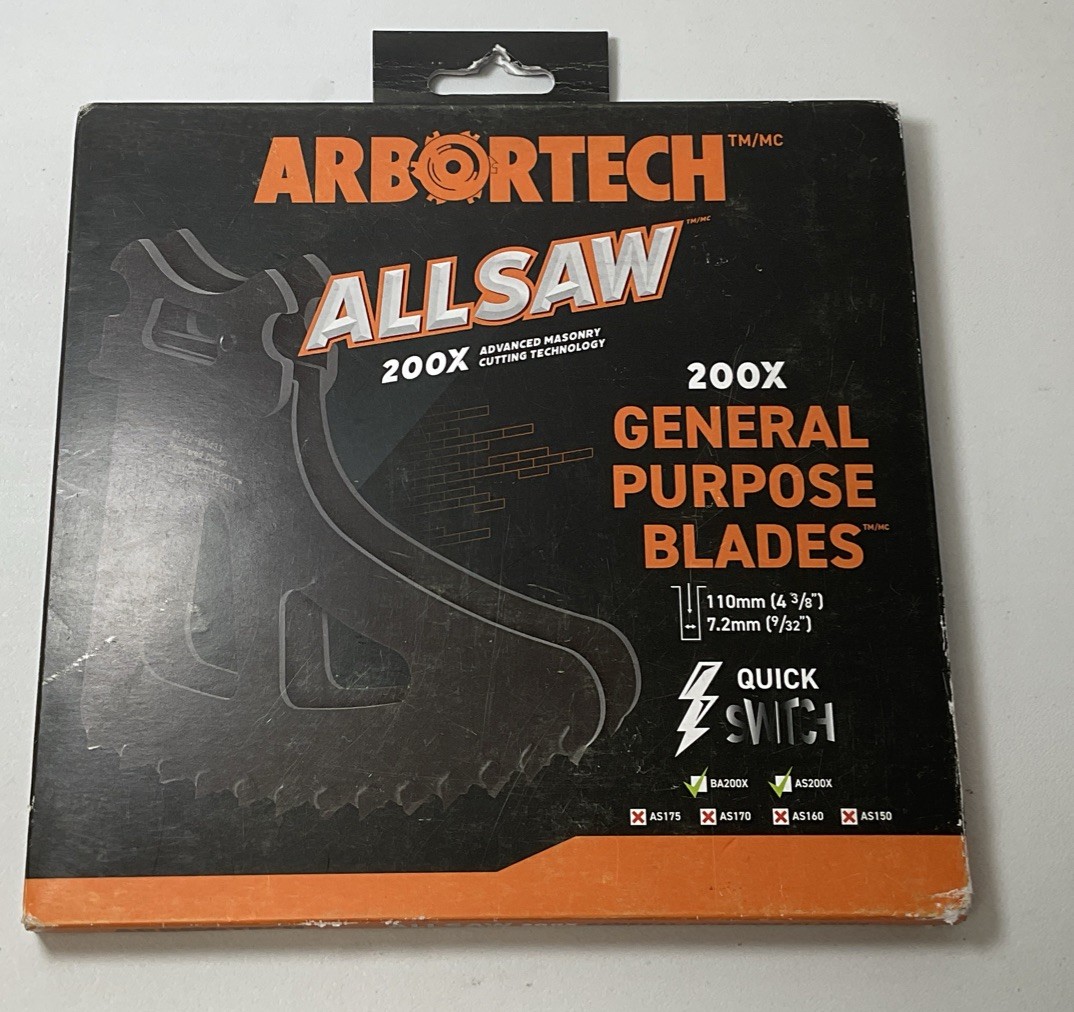 Arbortech Allsaw 200X General Purpose Blades BA200X/AS200X-110x7.2mm-BLB.FG.1110
