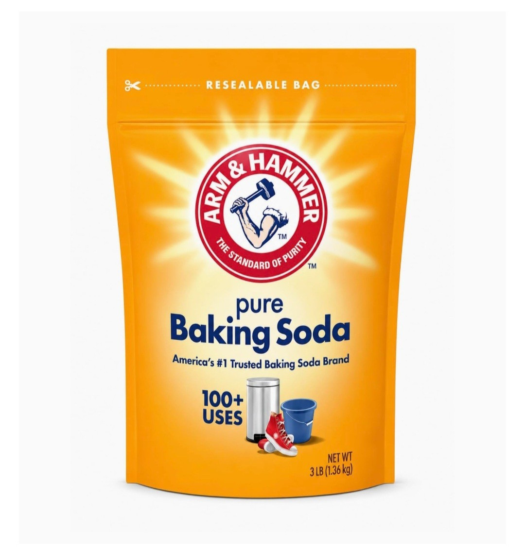 Arm & Hammer Pure Baking Soda 3 lb (1.36 kg) Resealable Bag, 0 Calories