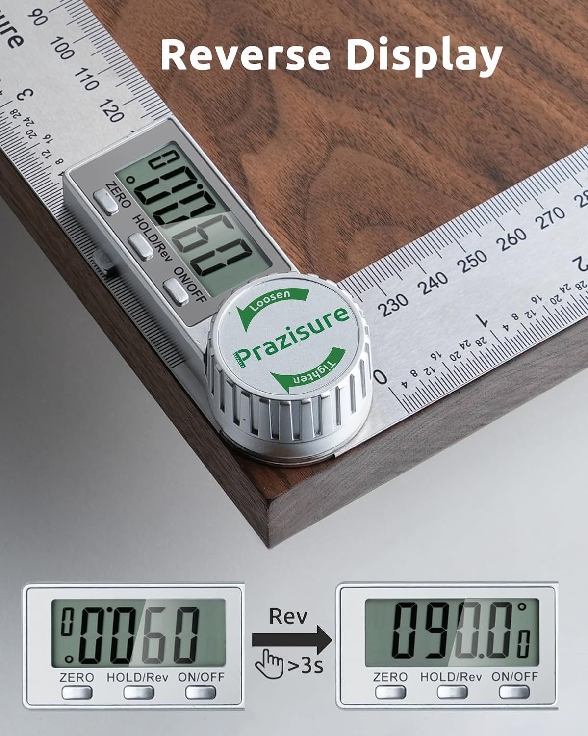 Digital Angle Finder Protractor, 7inch Professional Angle Measuring Tool for ...