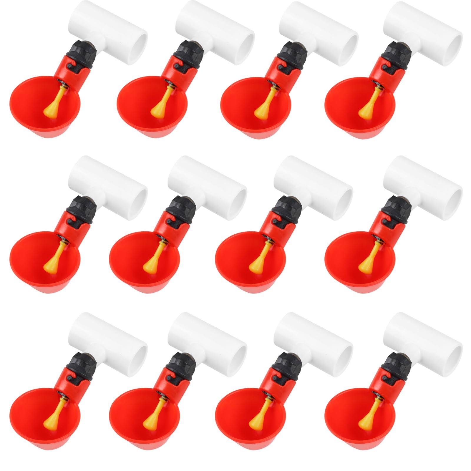 Automatic Chicken Waterer Cups, Plastic Chicken Water Feeder Water Bowls