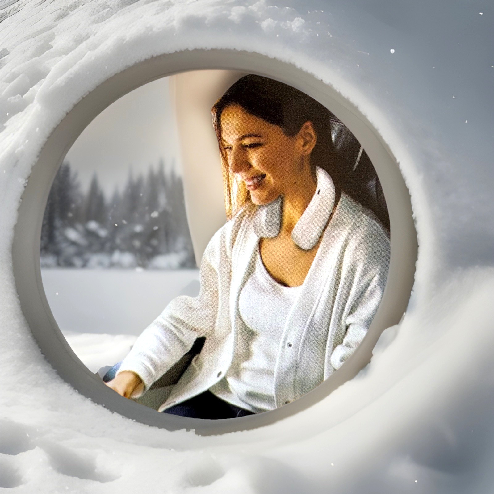 Portable Neck Warmer Rechargeable Soft Cordless Heater 4 Settings Hands Free NEW