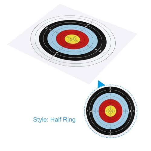 Archery Target Paper 16 Inch, 30 Pack Standard Full Ring Bow Arrow Target