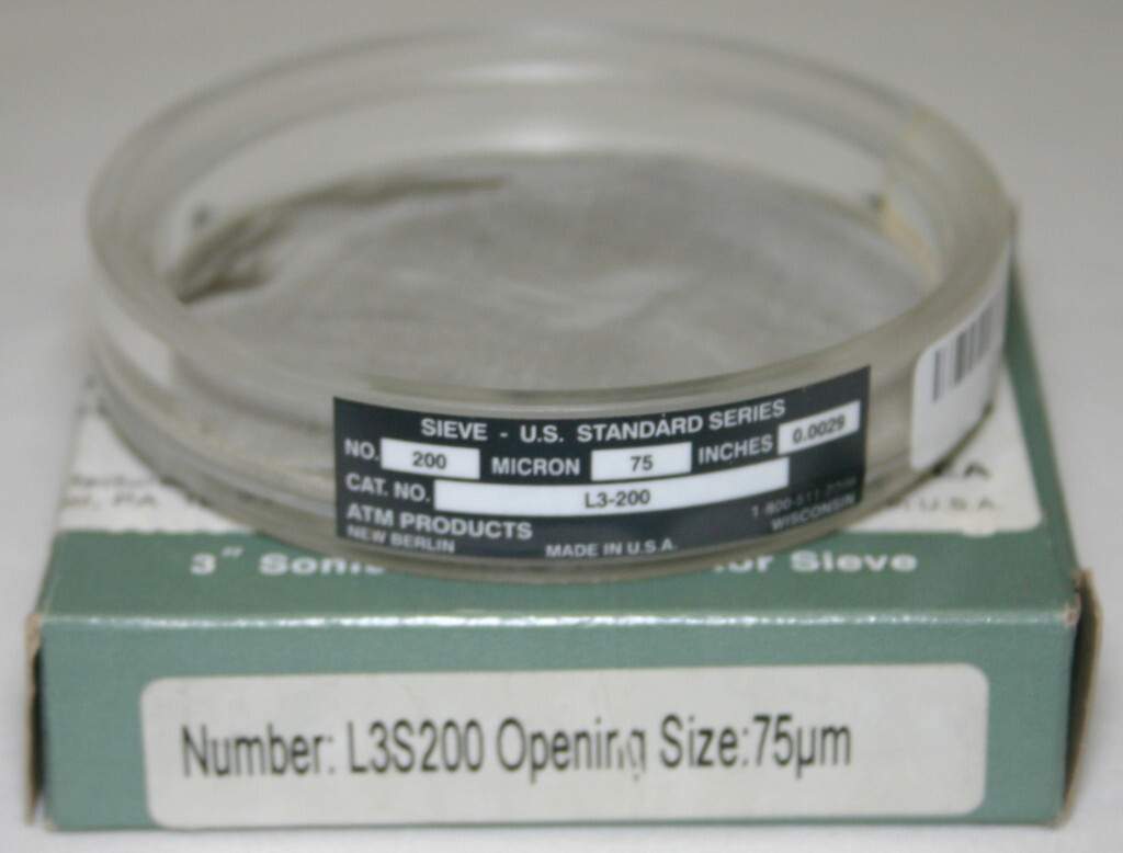 ADVANTECH 3" DIAMETER CLEAR ACRYLIC SONIC SIFTER SEPARATOR SIEVE , L3S SERIES