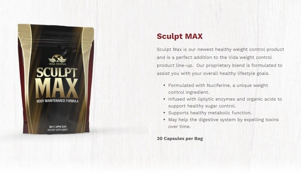 Vida Divina Sculpt Max 30 Capsules - New & Sealed ! Exp, 2027! FastFreeShip 🚚