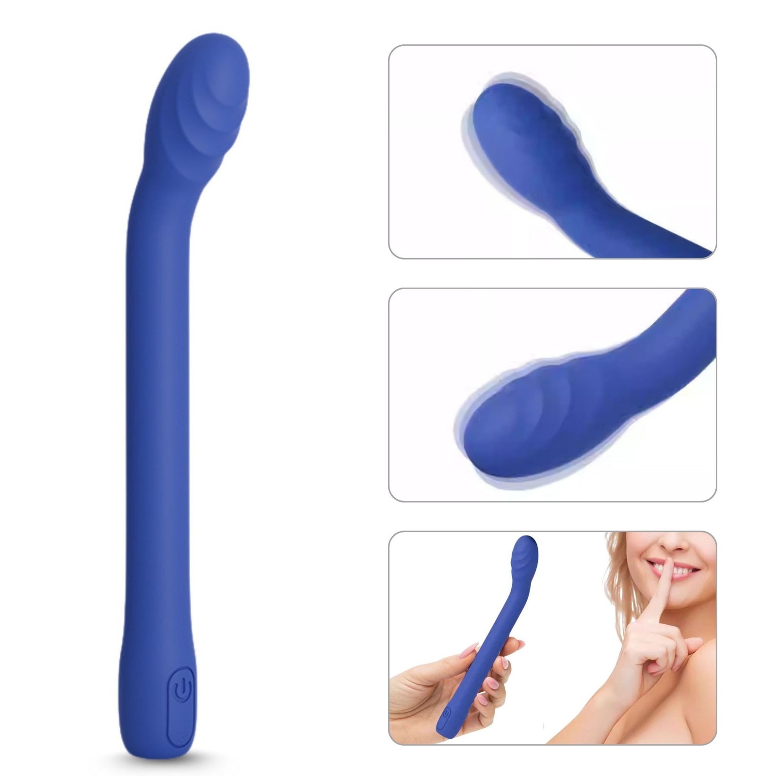Slim Bendable Clitoral G Spot Vibrator Massager Wand Beginner Sex Toys for Women