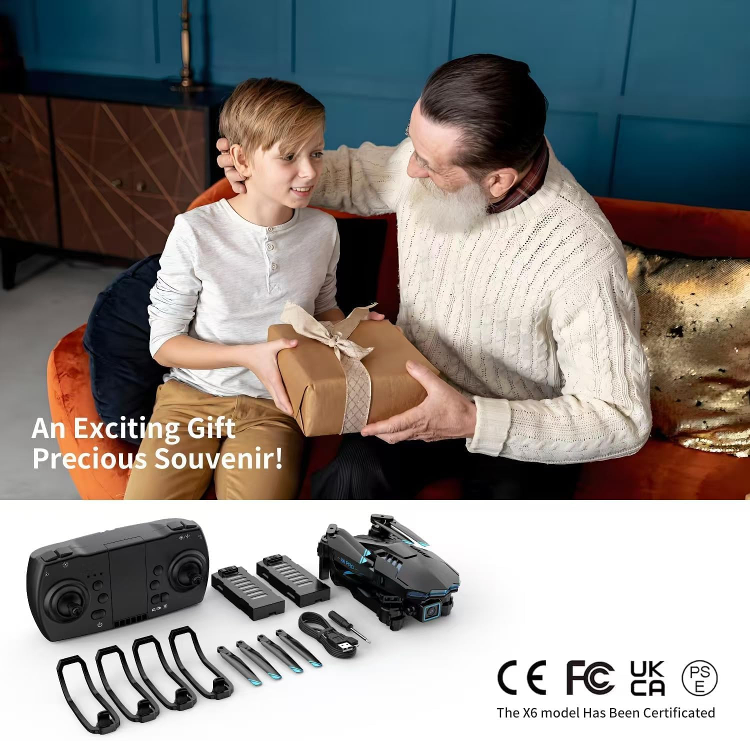 Drone with Camera 1080P with Brushless Motor Drone for Beginner, Long Fly Time,