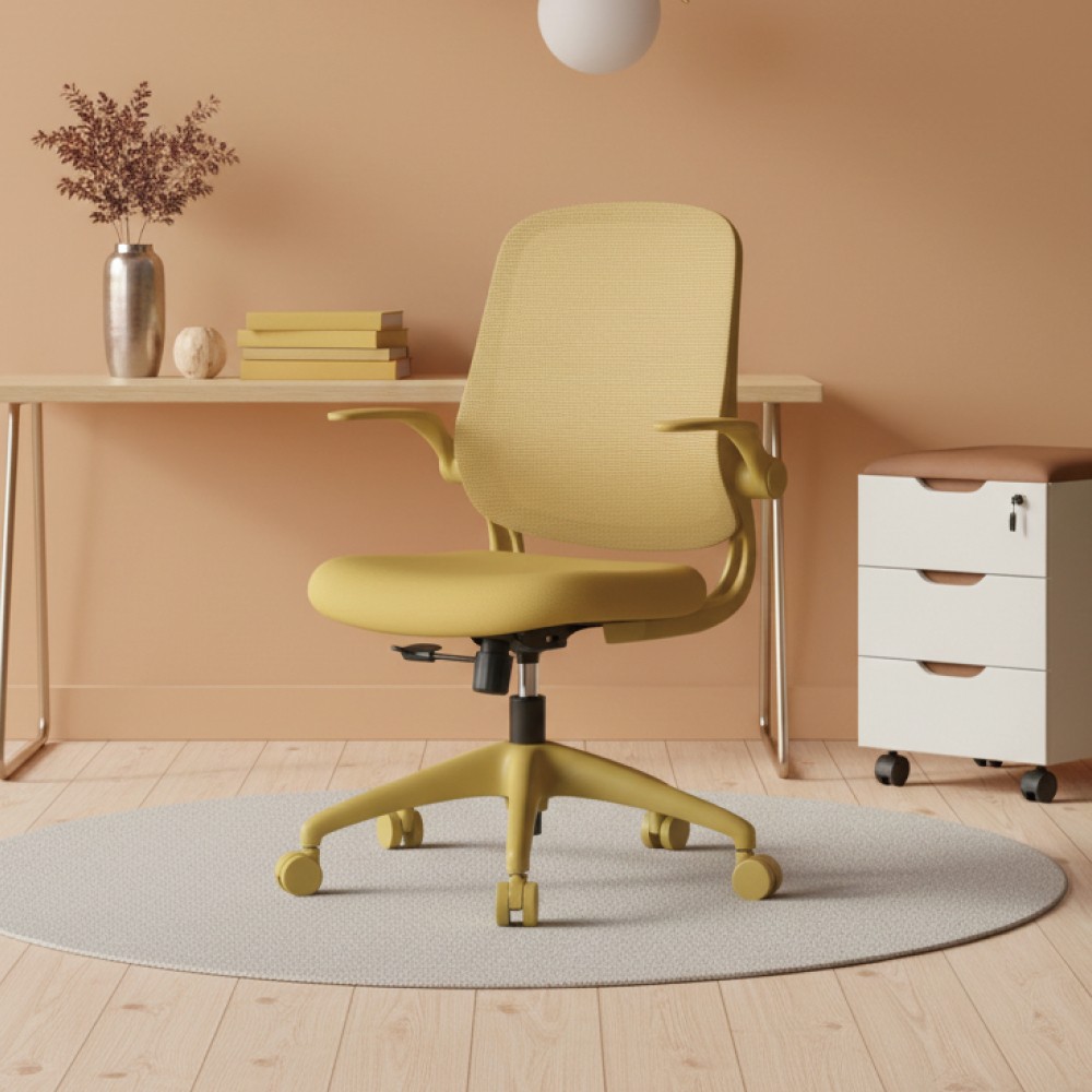 Modern Fabric 3D Flipping Arms Quality Office Chair Boss CEO Luxury Ergonomic