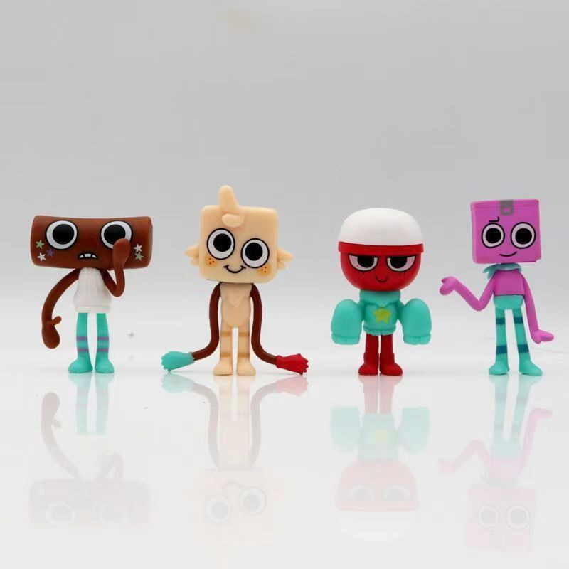 8Pcs dandys Action Figures for Adults Birthday Party Cake Cupcake Toppers Fans