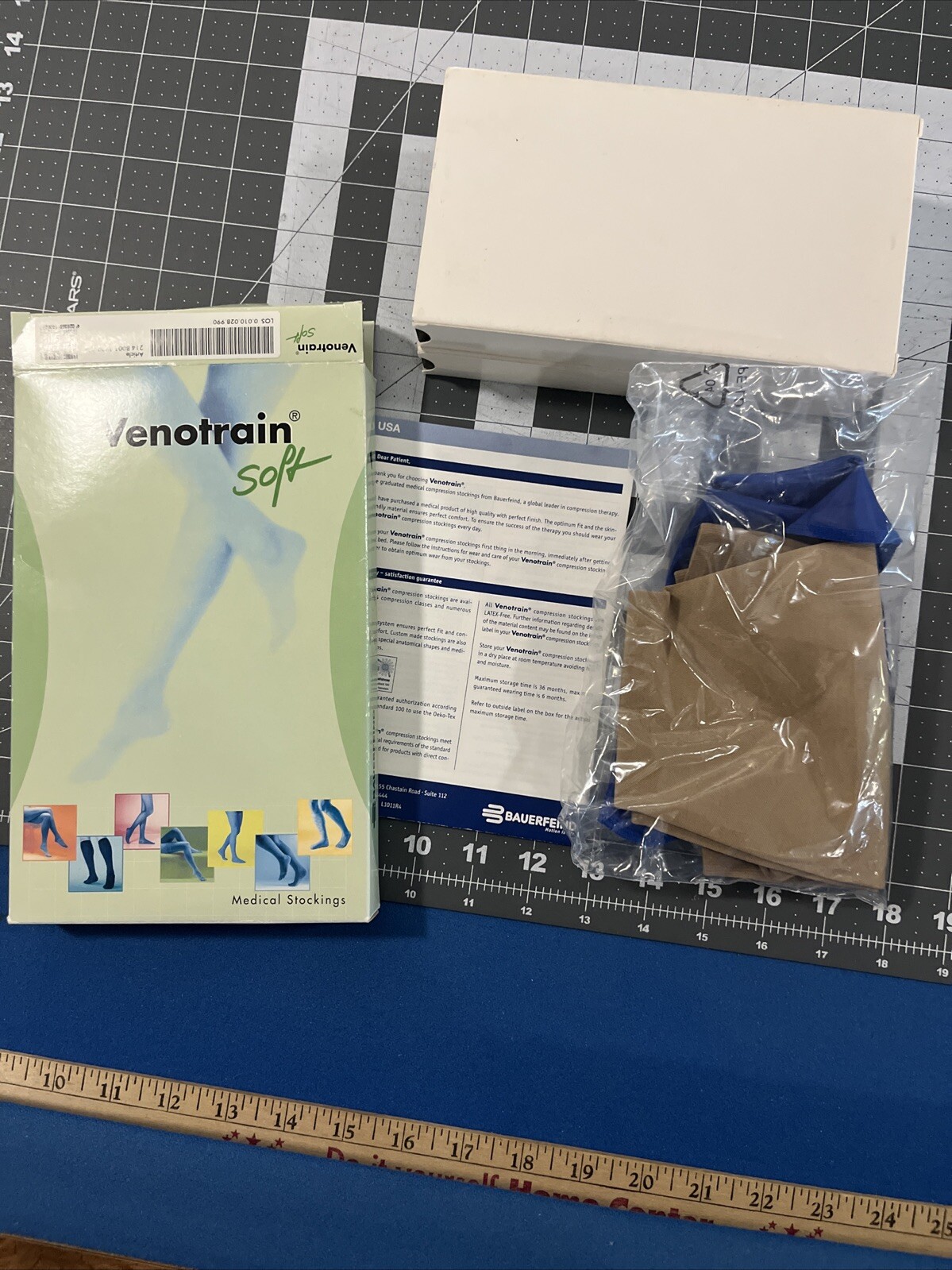 Bauerfiend Knee-Hi Barely Beige XL-Long 20-30 mmHg Compression Venotrain Soft