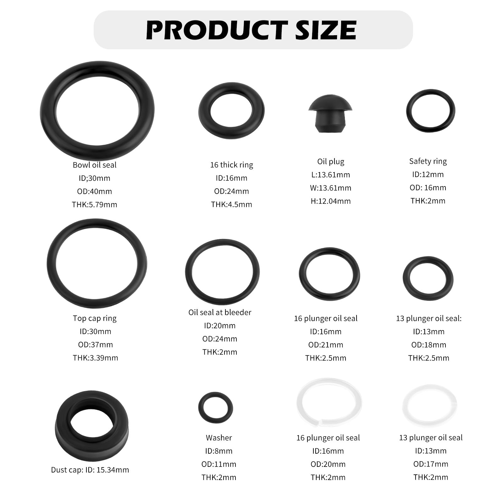 16PCS Floor Jack Repair Sealing Tool Kit,3 Ton Floor Jack O Ring Kit with Oil...