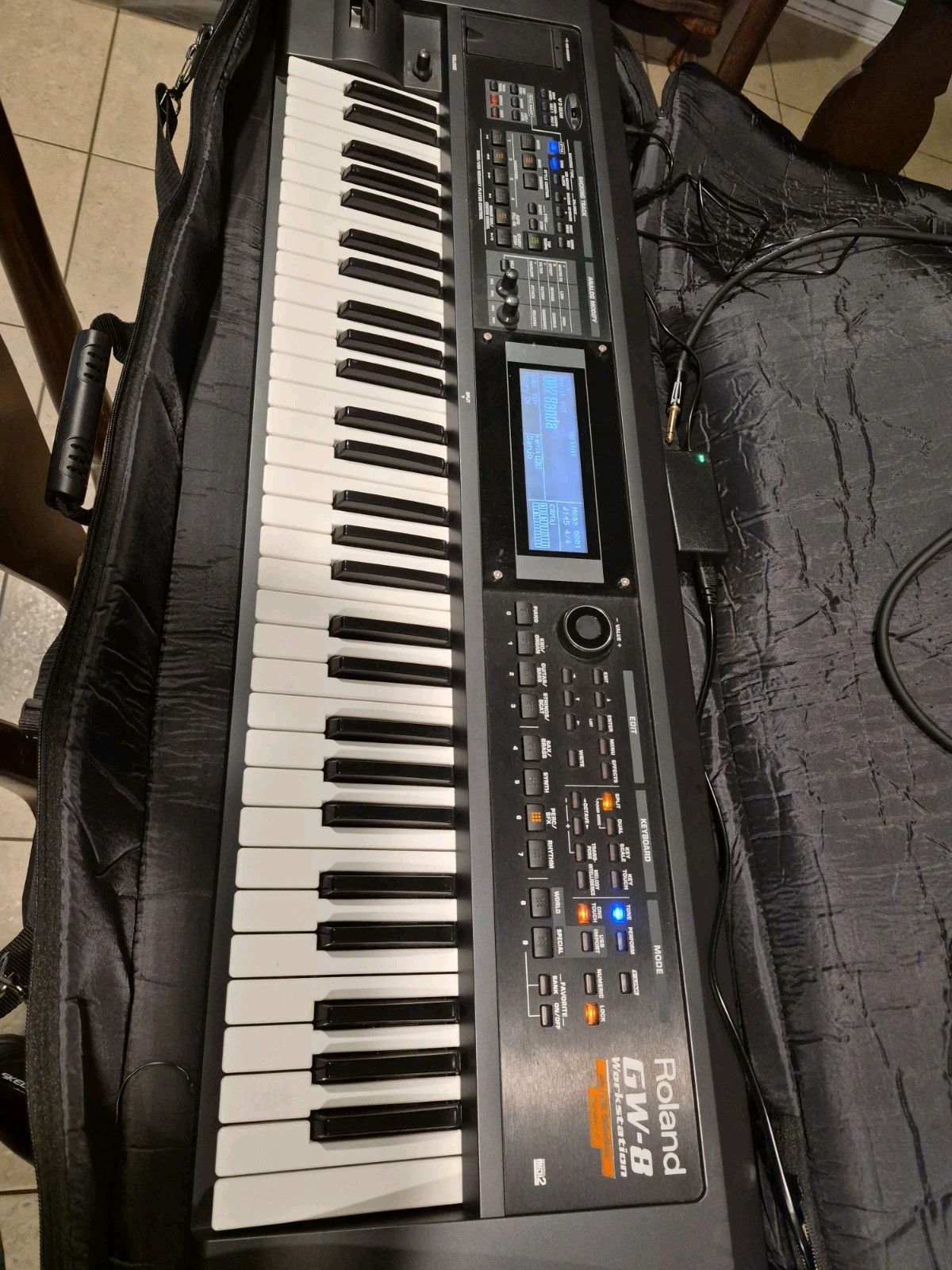 Roland GW8 Pro Audio Keyboard With Ac Adapter And Case. AWESOME!!