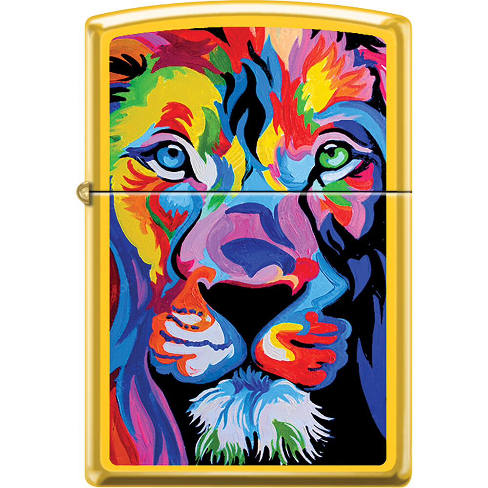 Zippo Stylized Abstract Lion Artwork