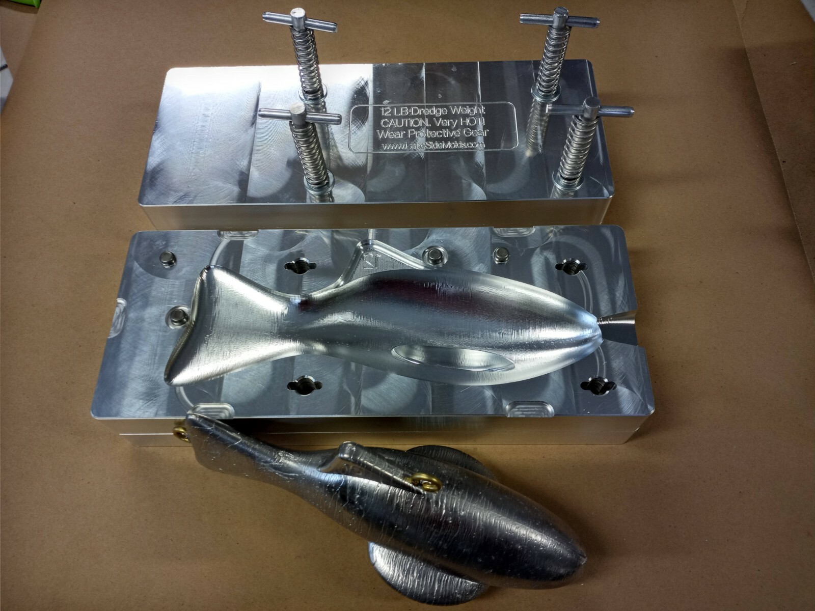 Heavy Dredge Fish Weight Mold - 12 LB - CNC Machined     -Downrigger Weights