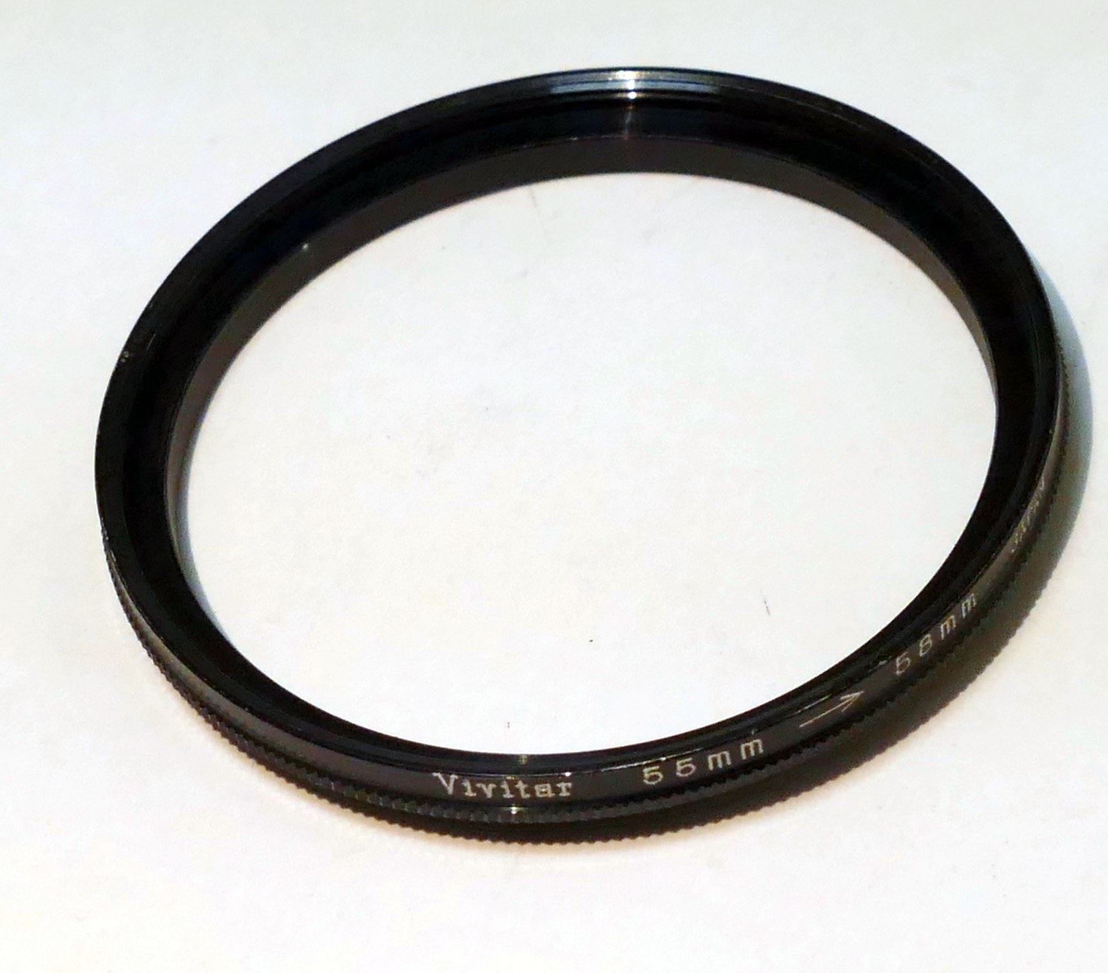 55mm to 58mm male to female threads step Up ring