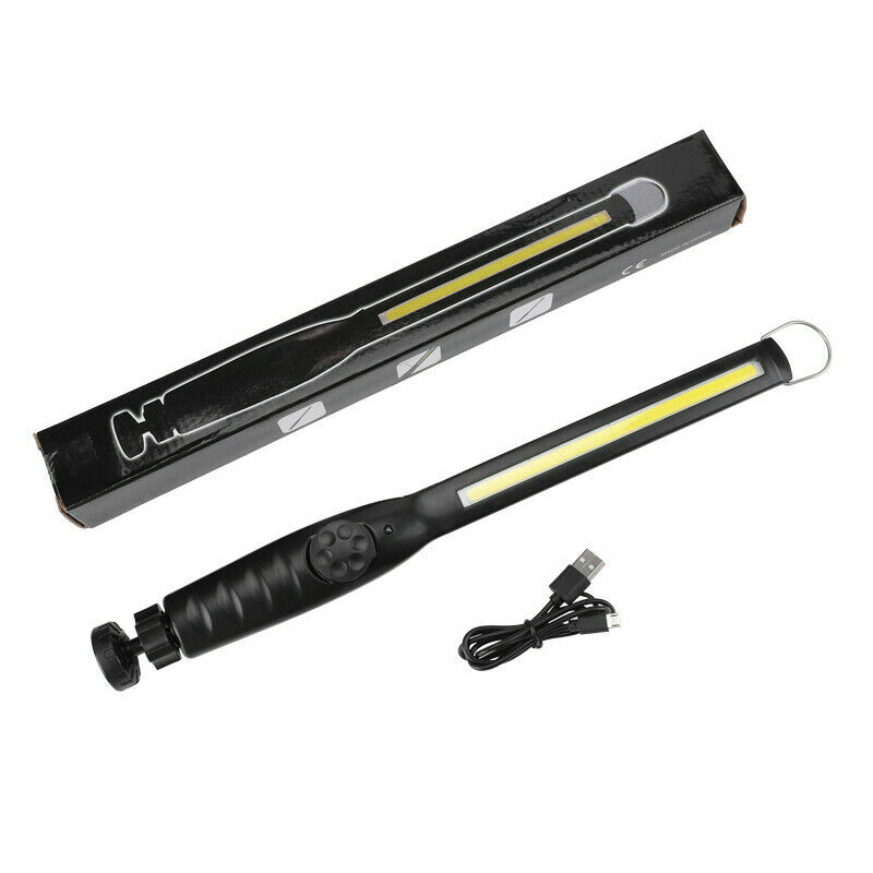 2x Rechargeable COB LED Slim Worklight Flashlight Magnetic Inspection Flashlight