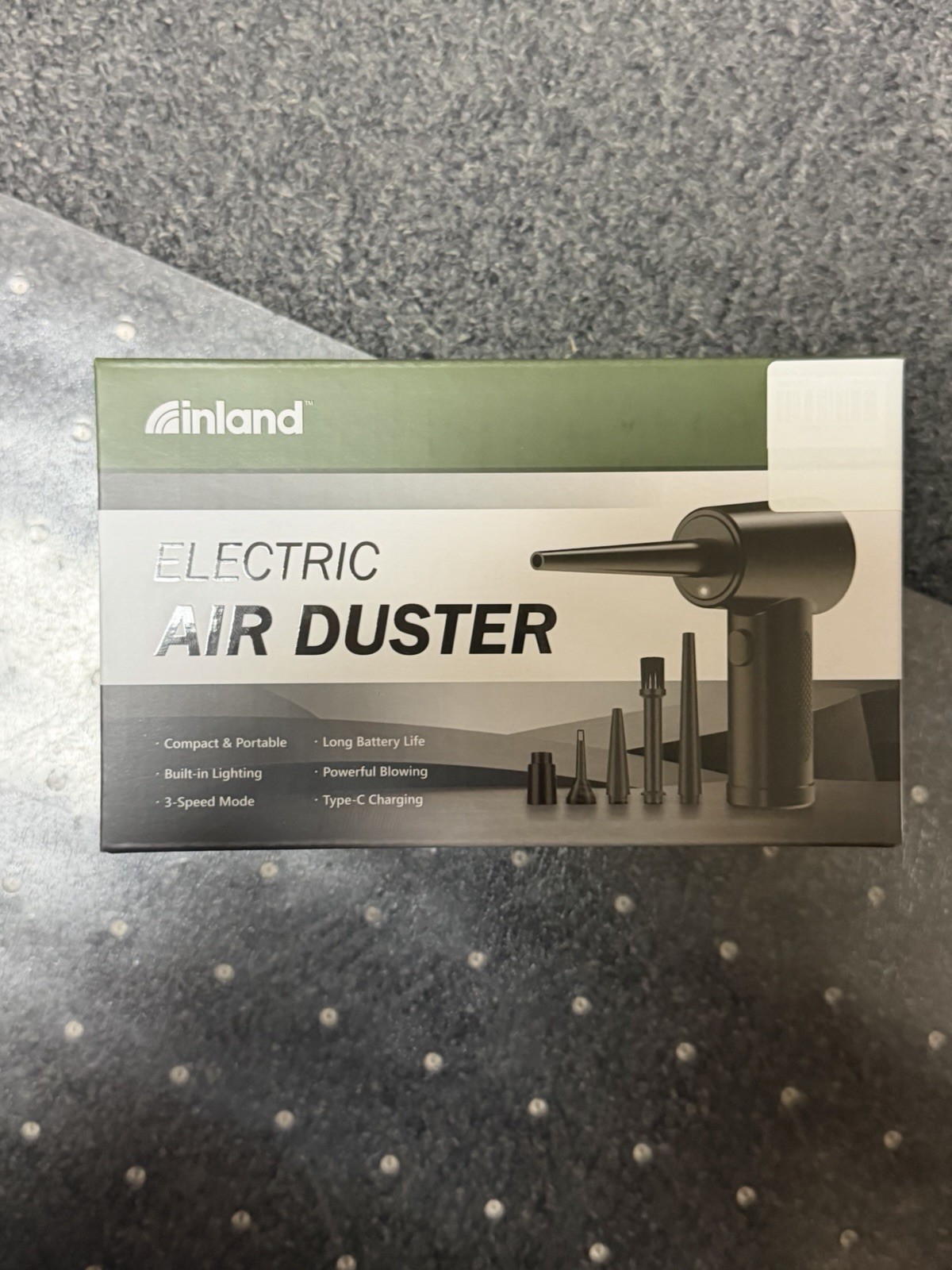 Inland Cordless Electric Air Duster With Accessories