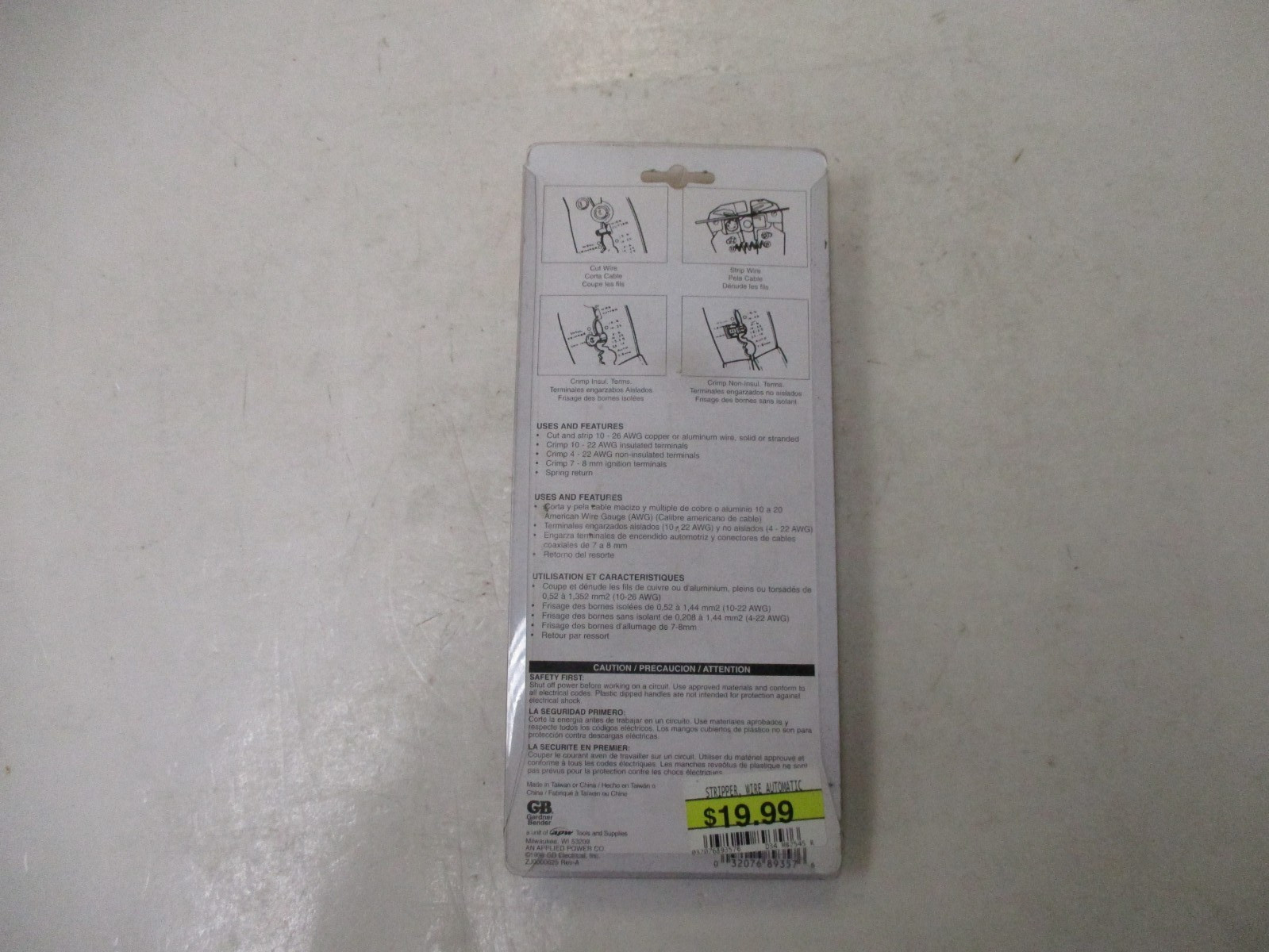 Gardner Bender SE-94 Automatic Wire Stripper & Crimper