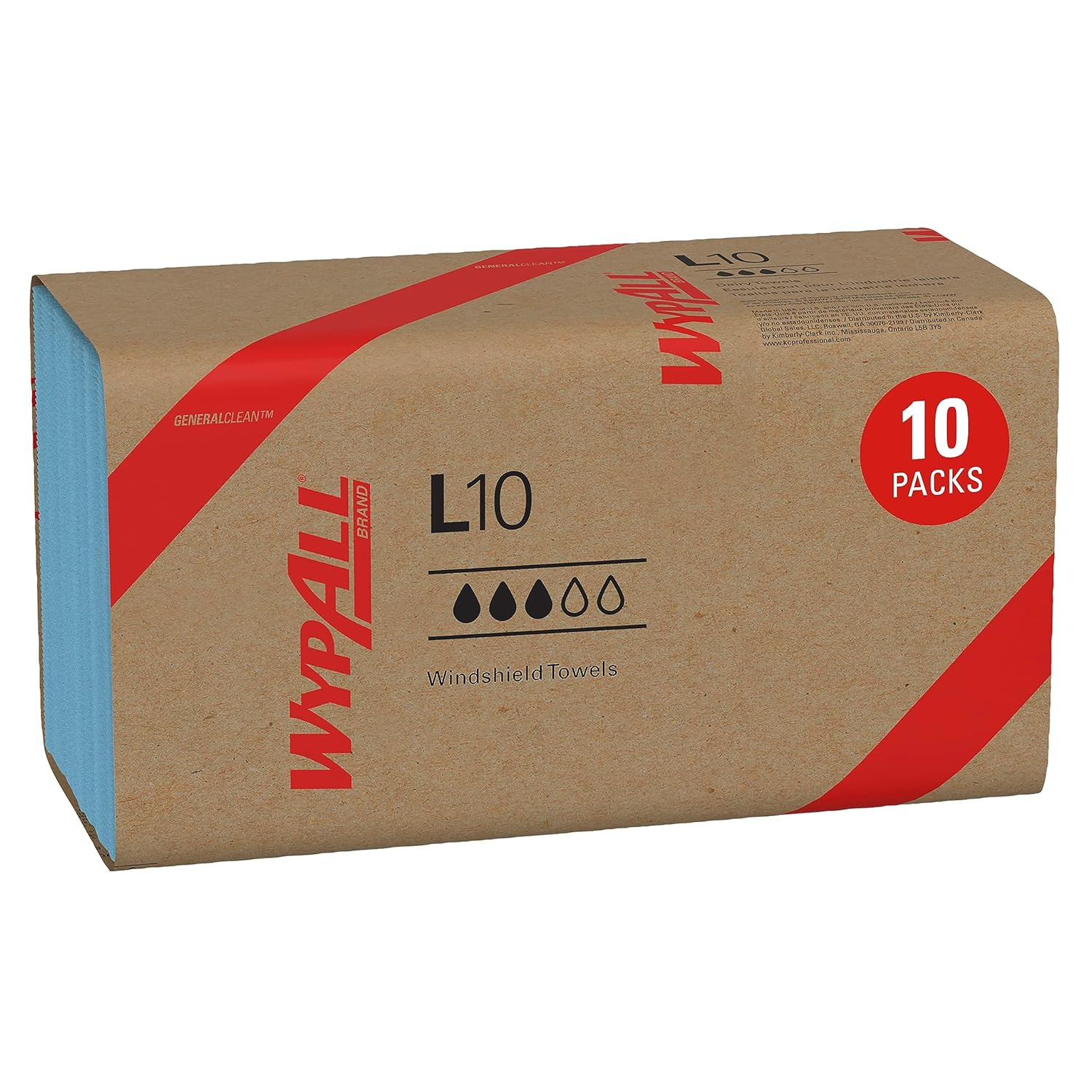 GeneralClean L10 Cloths Light Cleaning Wipes (05123), Windshield Towels, Bulk Pa