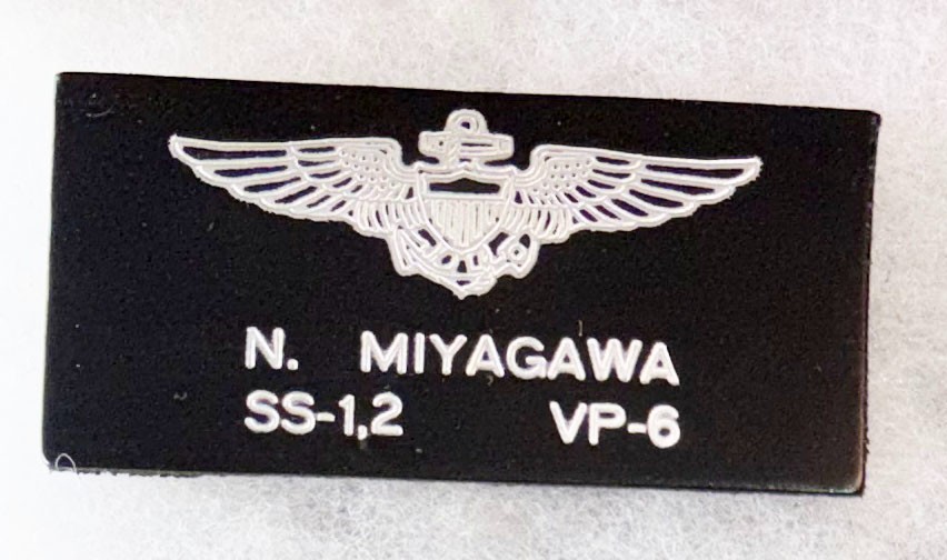 USN VP-6 N Miyagawa Pilot Jacket Name Tag
