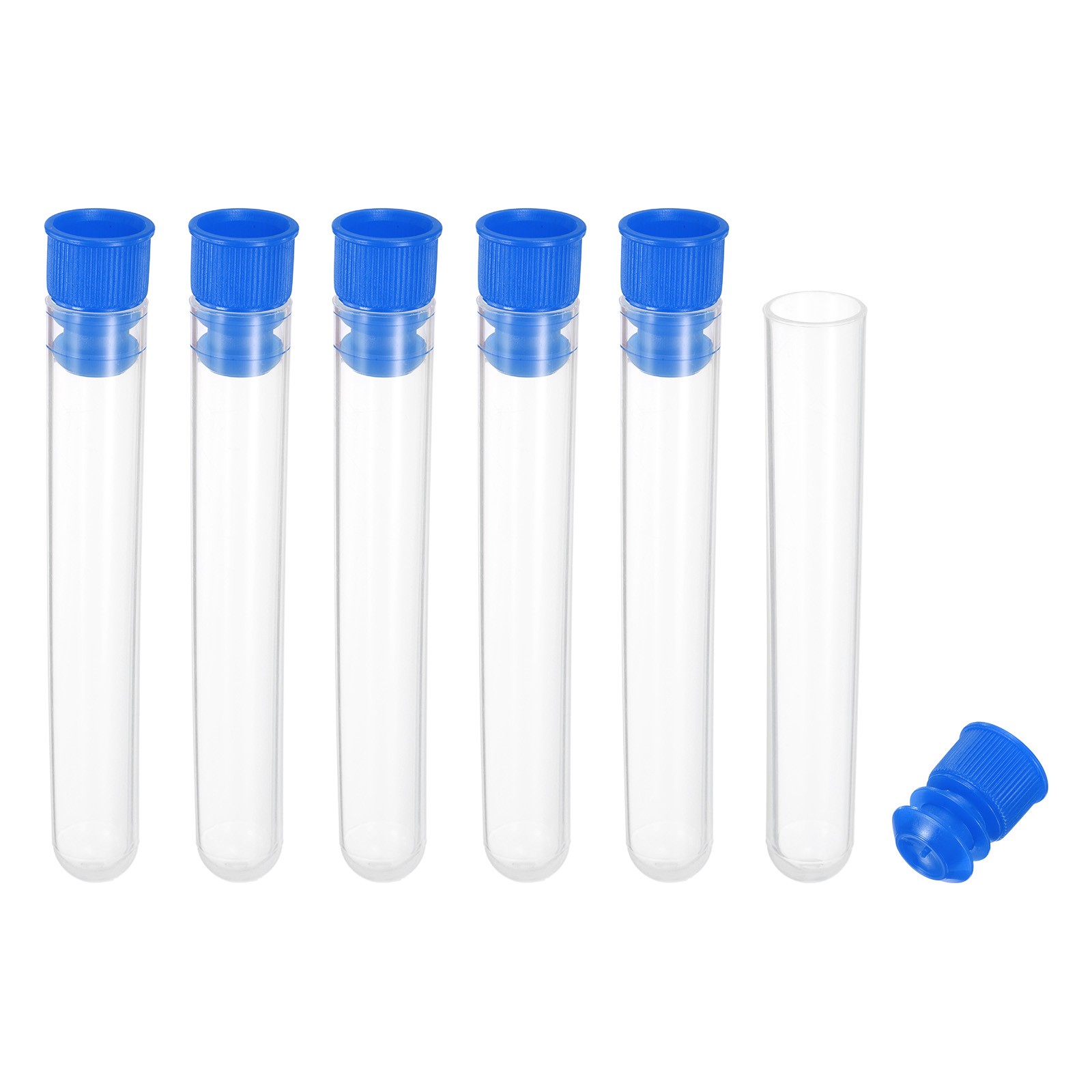 3" Length Plastic Sewing Needle Storage Holder, 6 Pcs Matte Pin Tube Blue