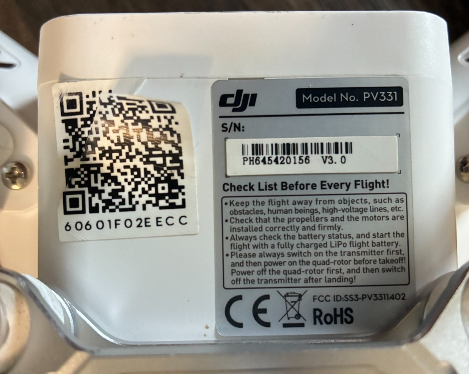 DJI Phantom 2 Vision Plus Drone PV331 w/ Remote Control Range Extender UNTESTED