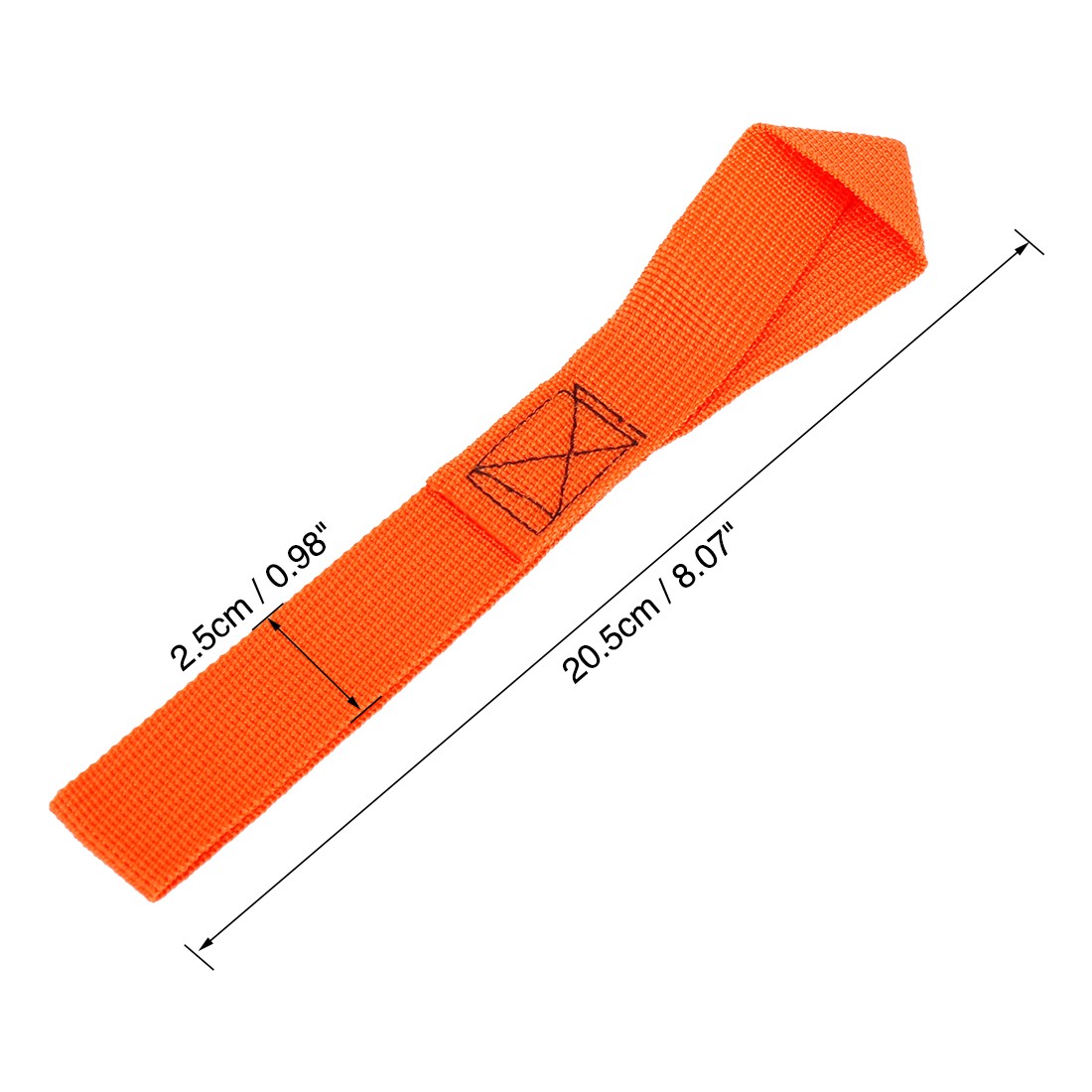 10PCS Orange 2.5 x 20.5cm Cargo Belt Loop Tie Down Strap for Motorcycle