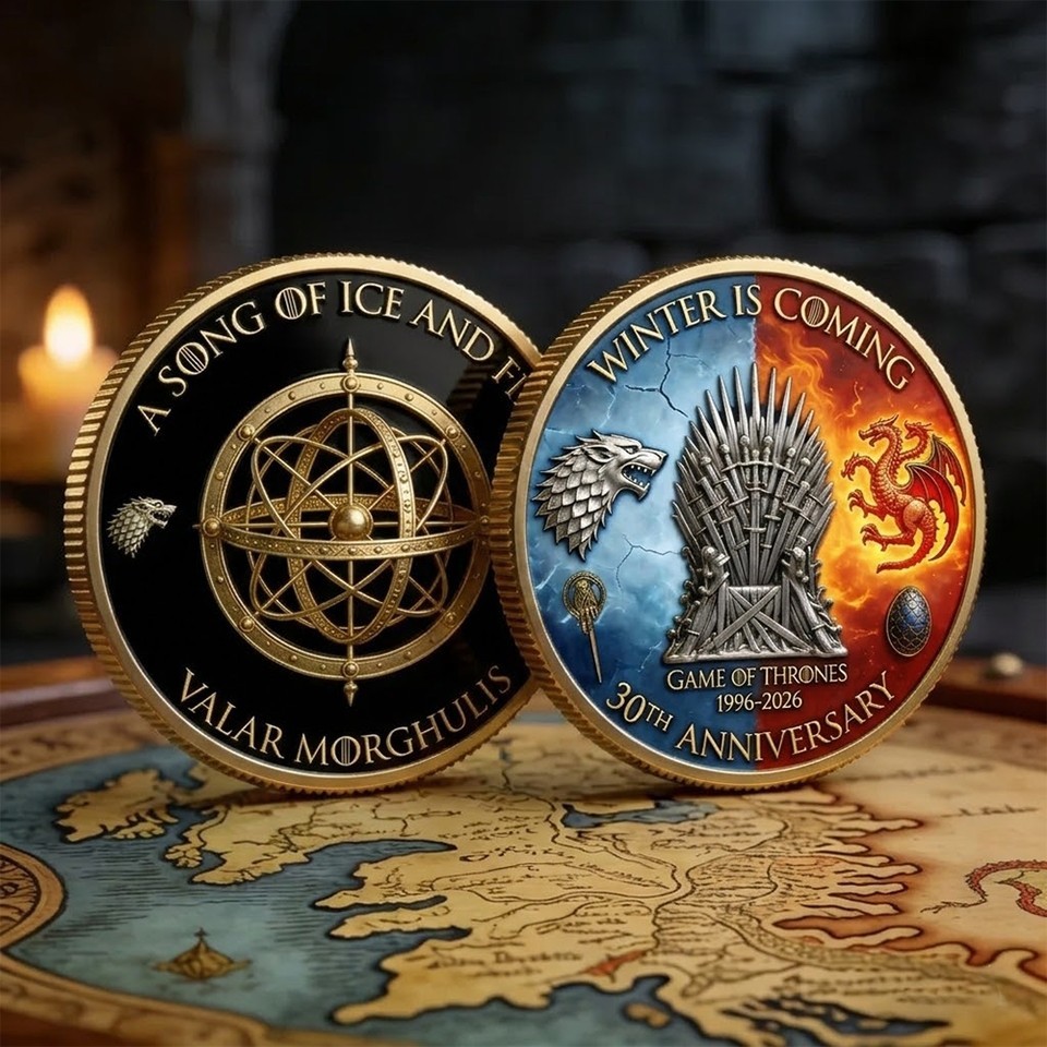 Game Of Thrones A Song Of Ice And Fire 30th Anniversary Coin RT618