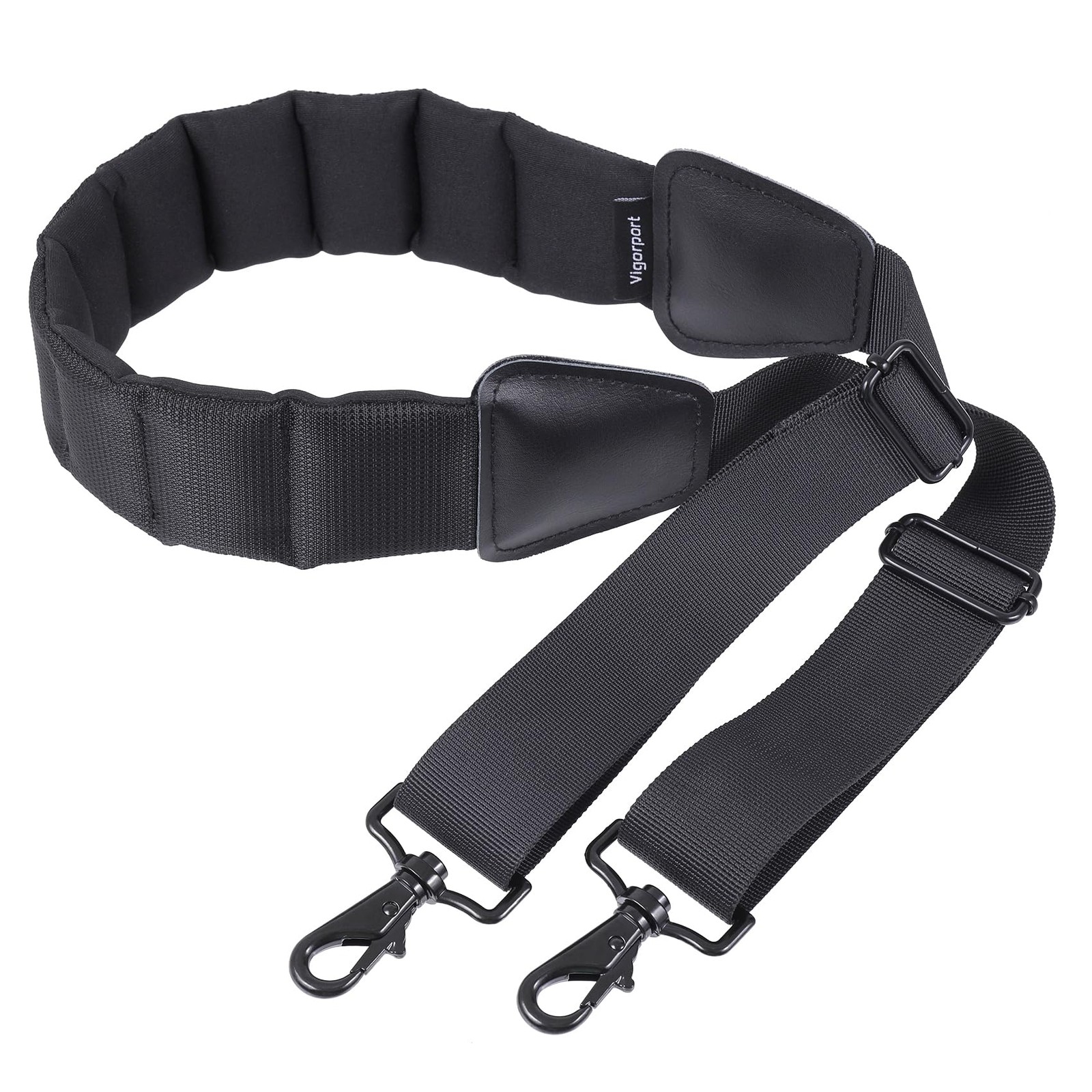 Vigorport Shoulder Strap, 59” Fixed Cushion Pad Luggage 59 Inch, Black