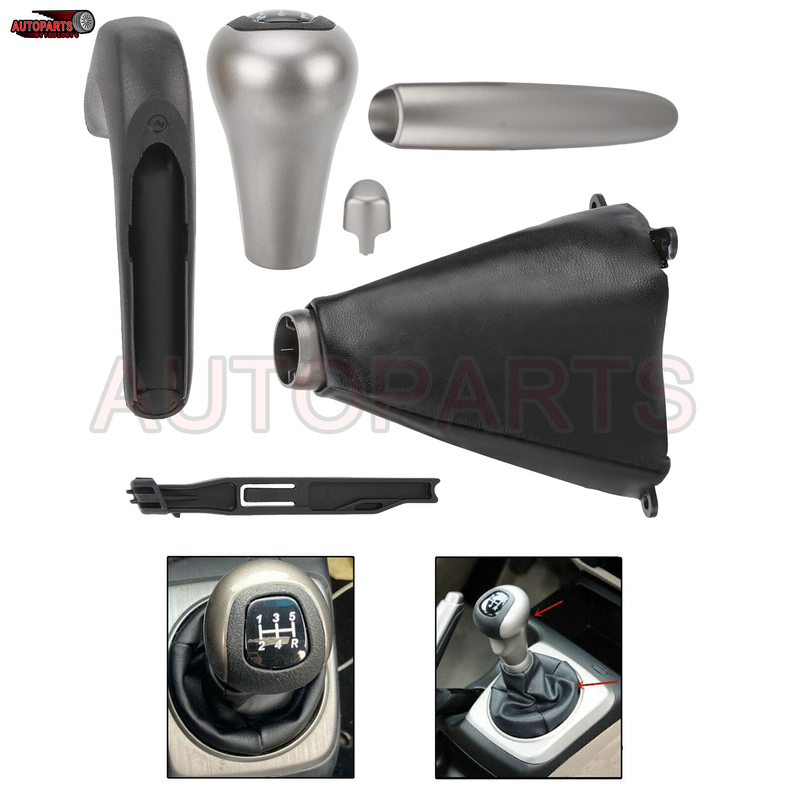 5 Speed Gear Shift Knob & Boot For Honda Civic 2006-2011 1.8L 54102-SNA-A02