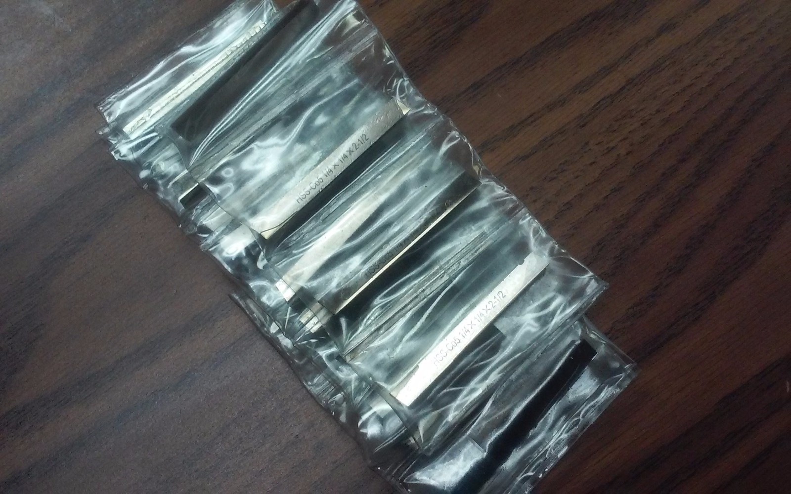 20pcs 1/4  x 2-1/2" 5% cobalt HSS Square tool bits for $58.00 #HHS-CO5-14---new