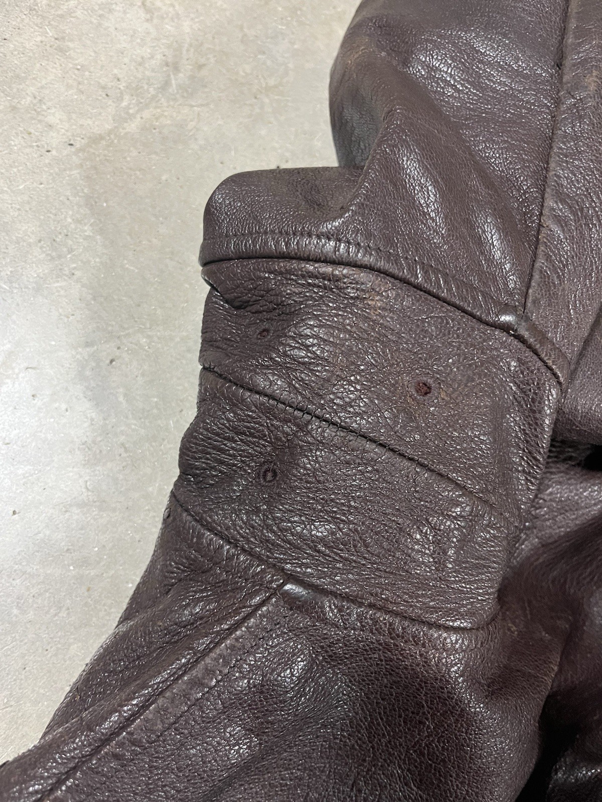 Vintage 40s WWII Flight Leather Bomber Jacket G-1 Medium