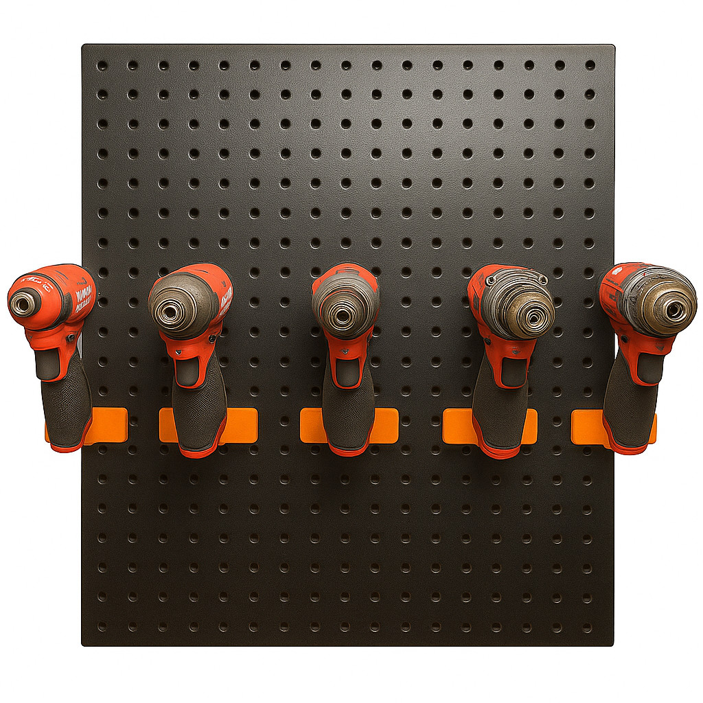 Milwaukee M12 Tool Holders for Pegboard – Vertical Mount Rack Set of 3