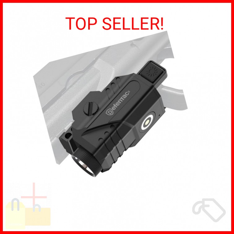 DEFENTAC Pistol Light with Strobe Function for Guns, 600 Lumens Tactical Flashli