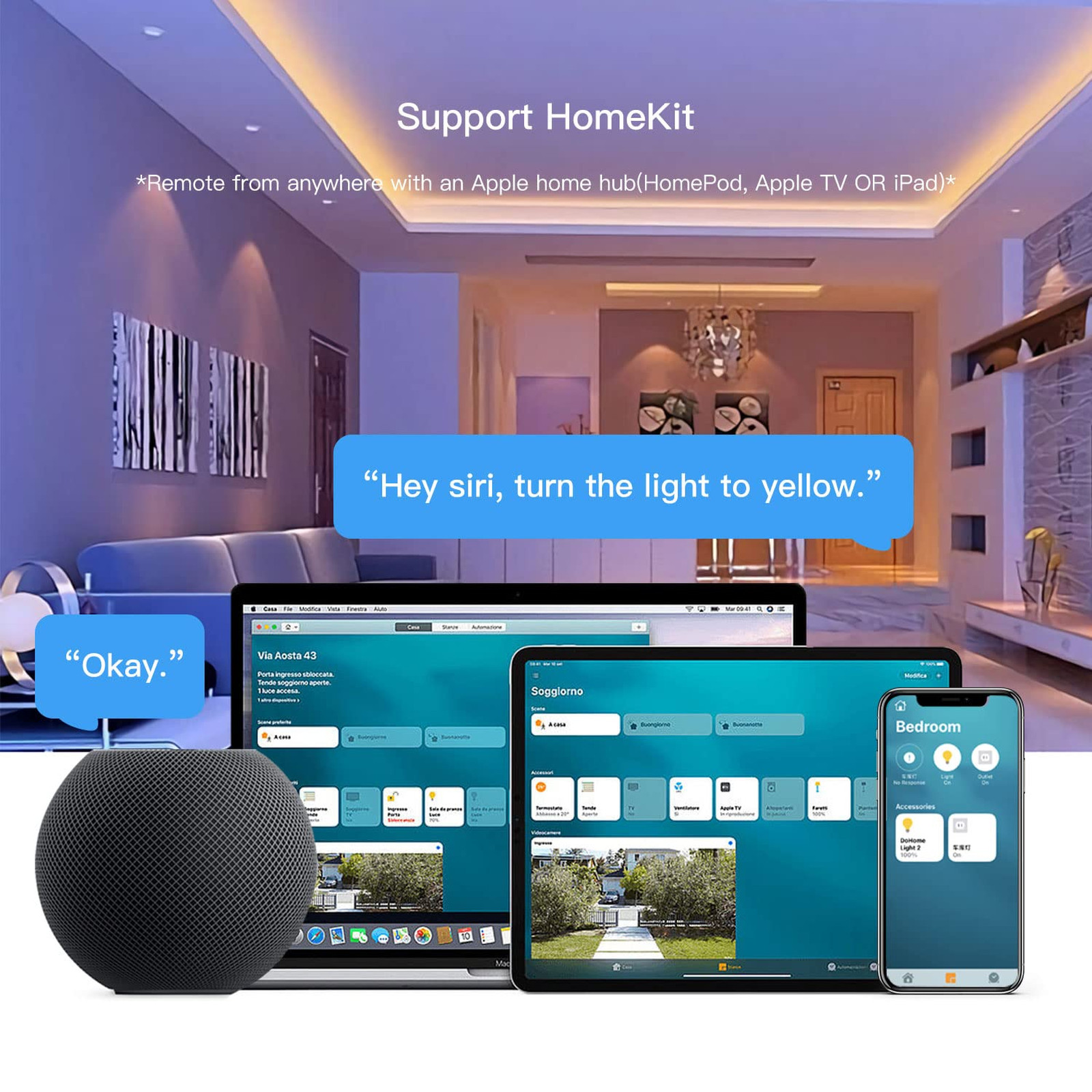 Smart Plug Mini HomeKit WiFi Outlet Support Apple HomeKit Alexa Google Assistant