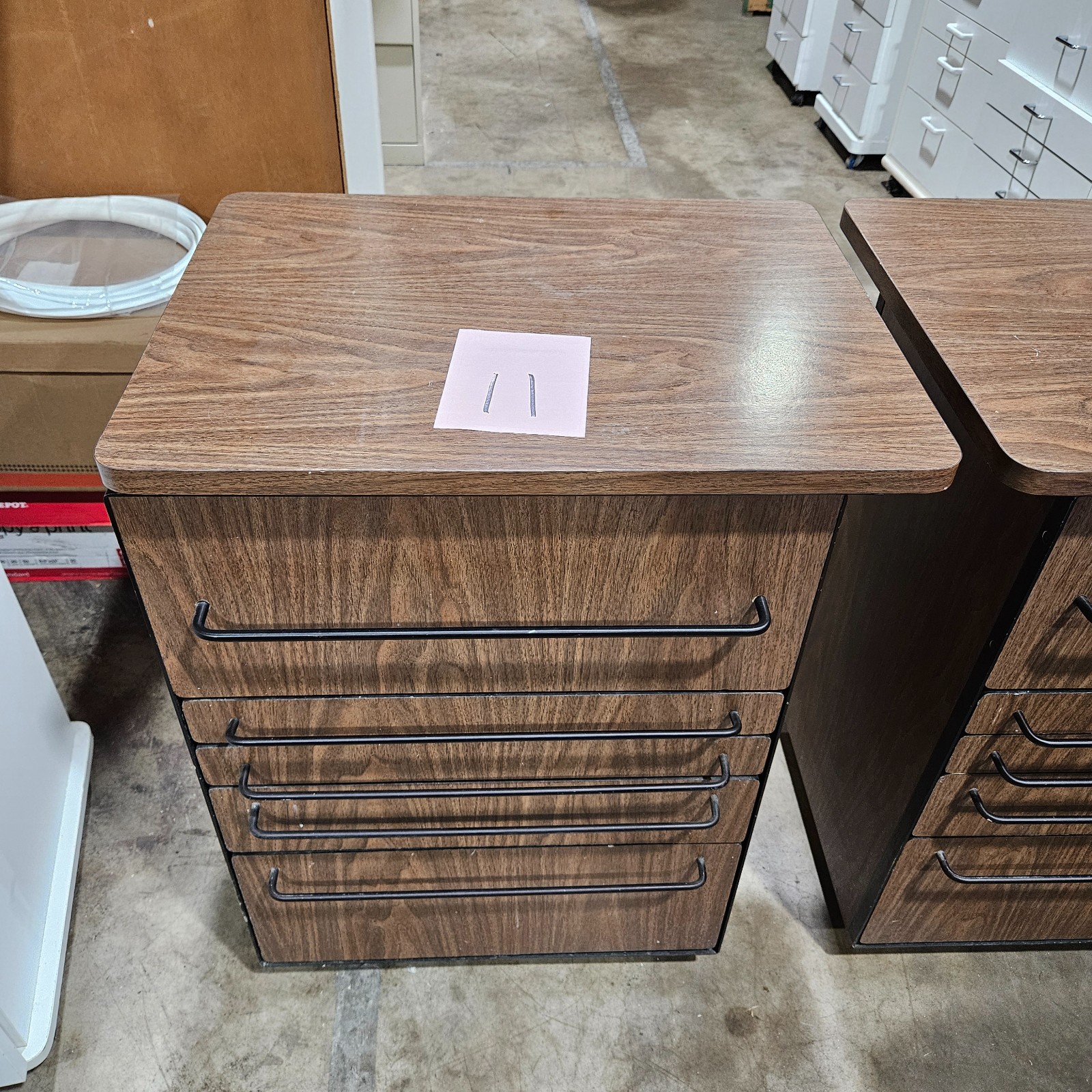 Metal Rolling Mobile Dental Carts Woodgrain (Alabama & South Caroline)