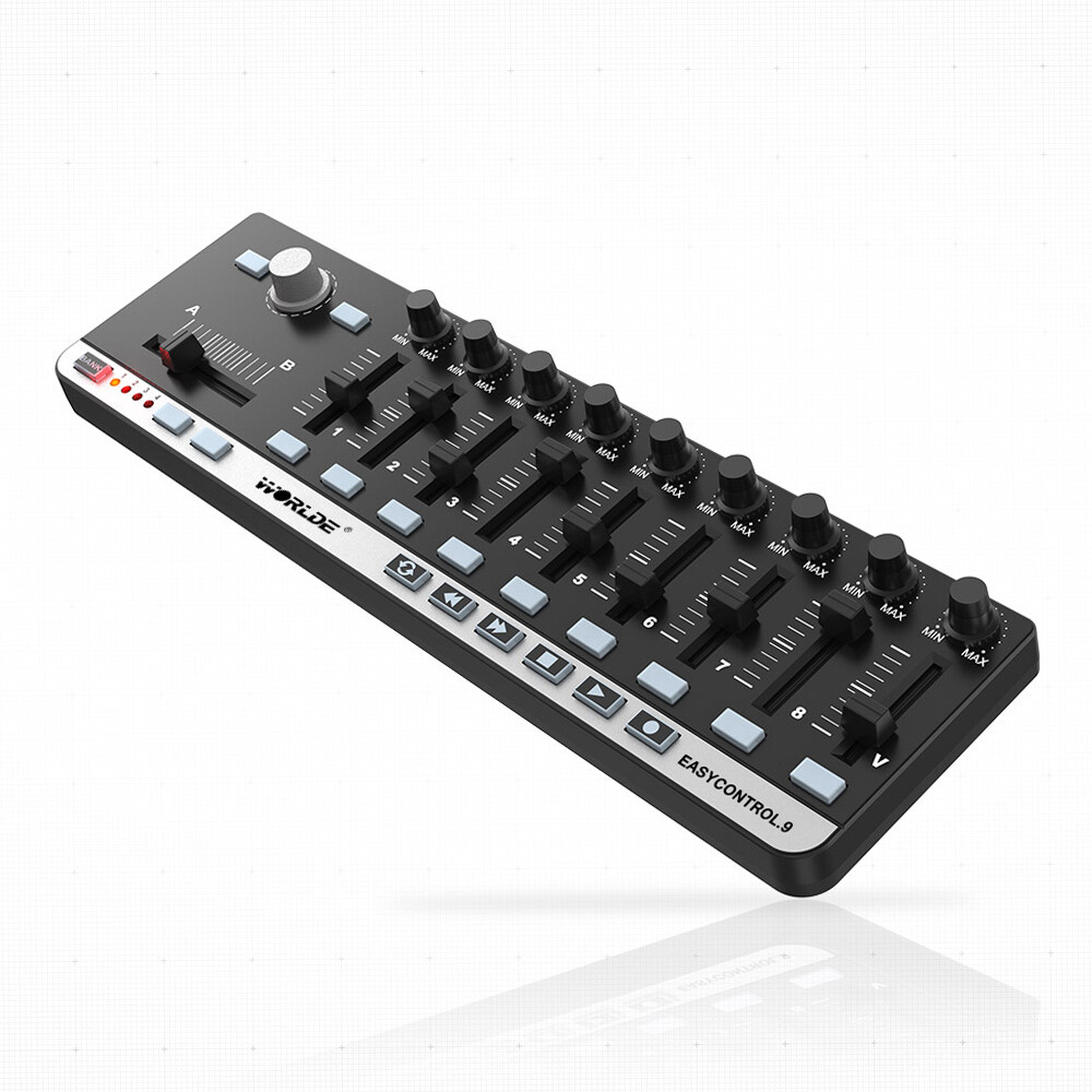 MIDI Worlde Easy Control Mini 9 Portable USB 9 Slim-Line Control Controller Q7P9