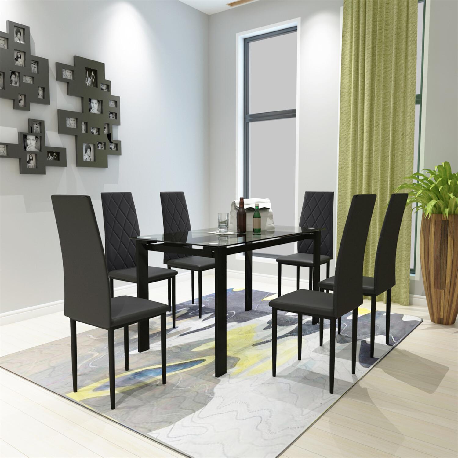 5/7 Piece Dining Table Set Dining Table and Chair Kitchen Breakfast Furniture